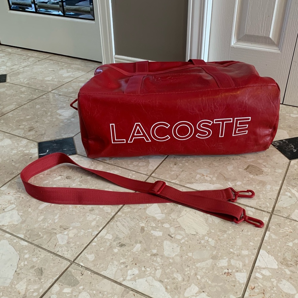 Red Lacoste Sport Bag Retro - Picture 3 of 13